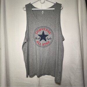 Converse Chuck Taylor Men's Size XXL Gray Bro Tank Tee w/Red and Blue‎ Star Logo